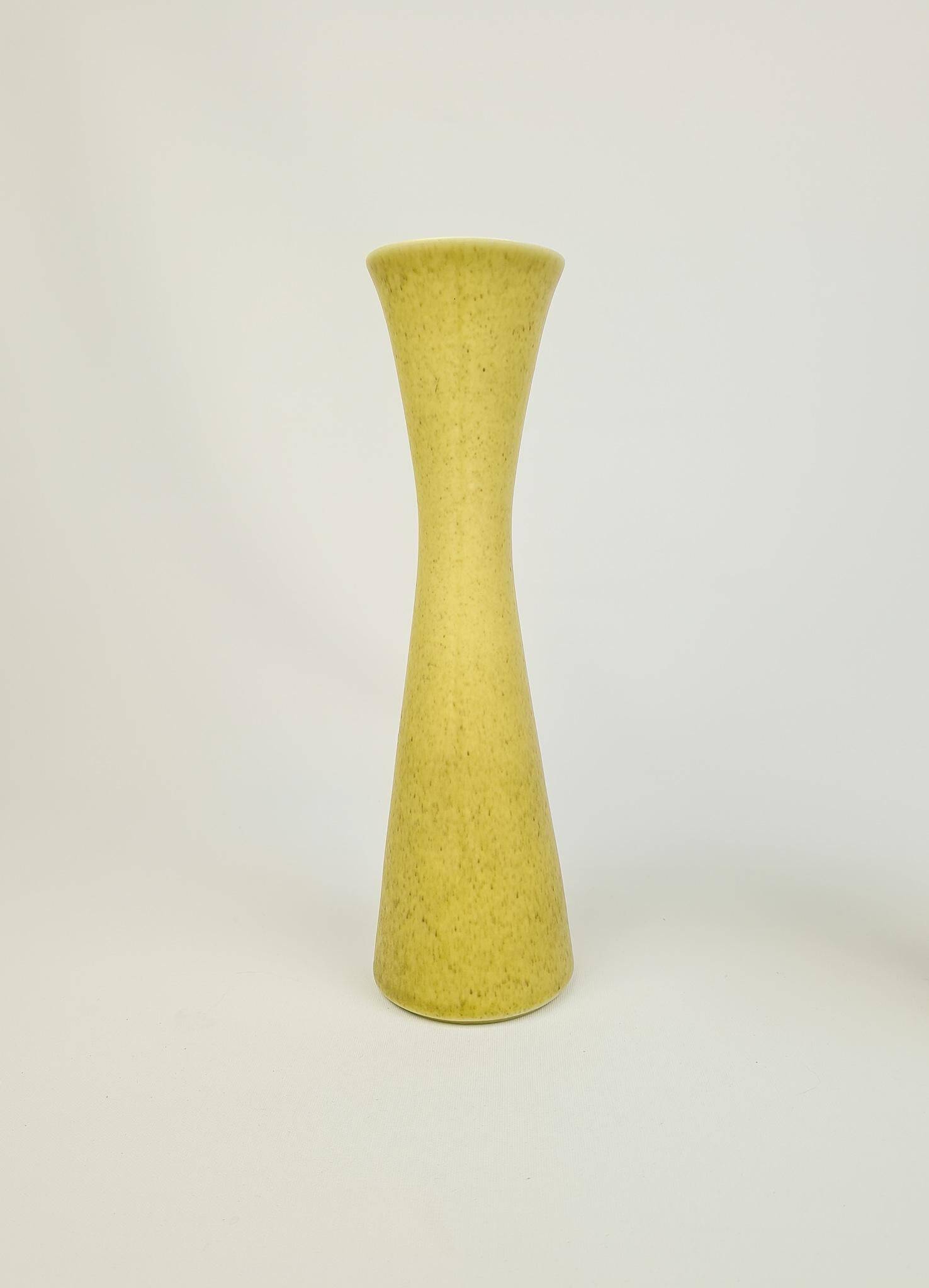Mid-century modern set of 3 ceramic vases by Rörstrand, Gunnar Nylund, Sweden.