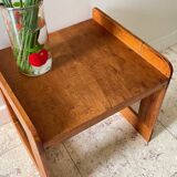 Geometric coffee table wood vintage honey