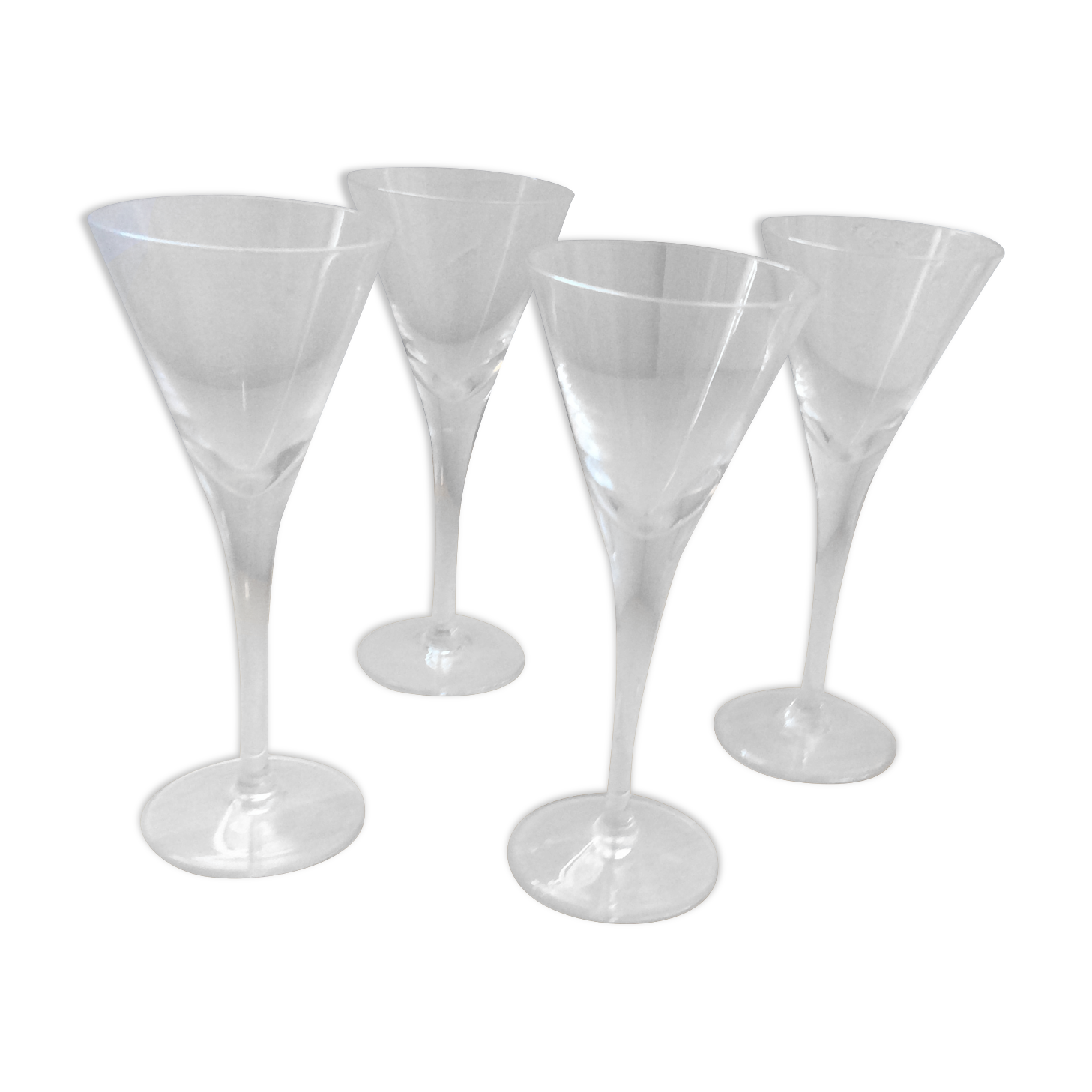 4 glasses Martini cocktail