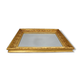 1940s Italian Mirror in Golden Wood Frame