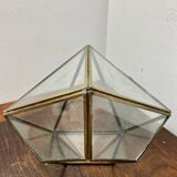 Pyramidal brass display case
