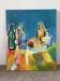 Still life with bottles, oil on canvas signed Miguel Anibal 1989