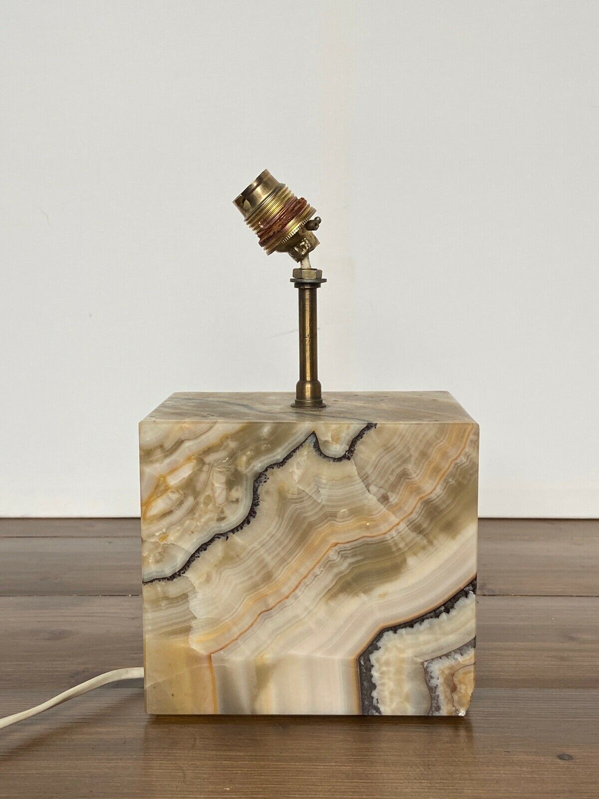 LAMP 1970 ON ONYX FOOT DESIGN FRENCH WORK MARMARA