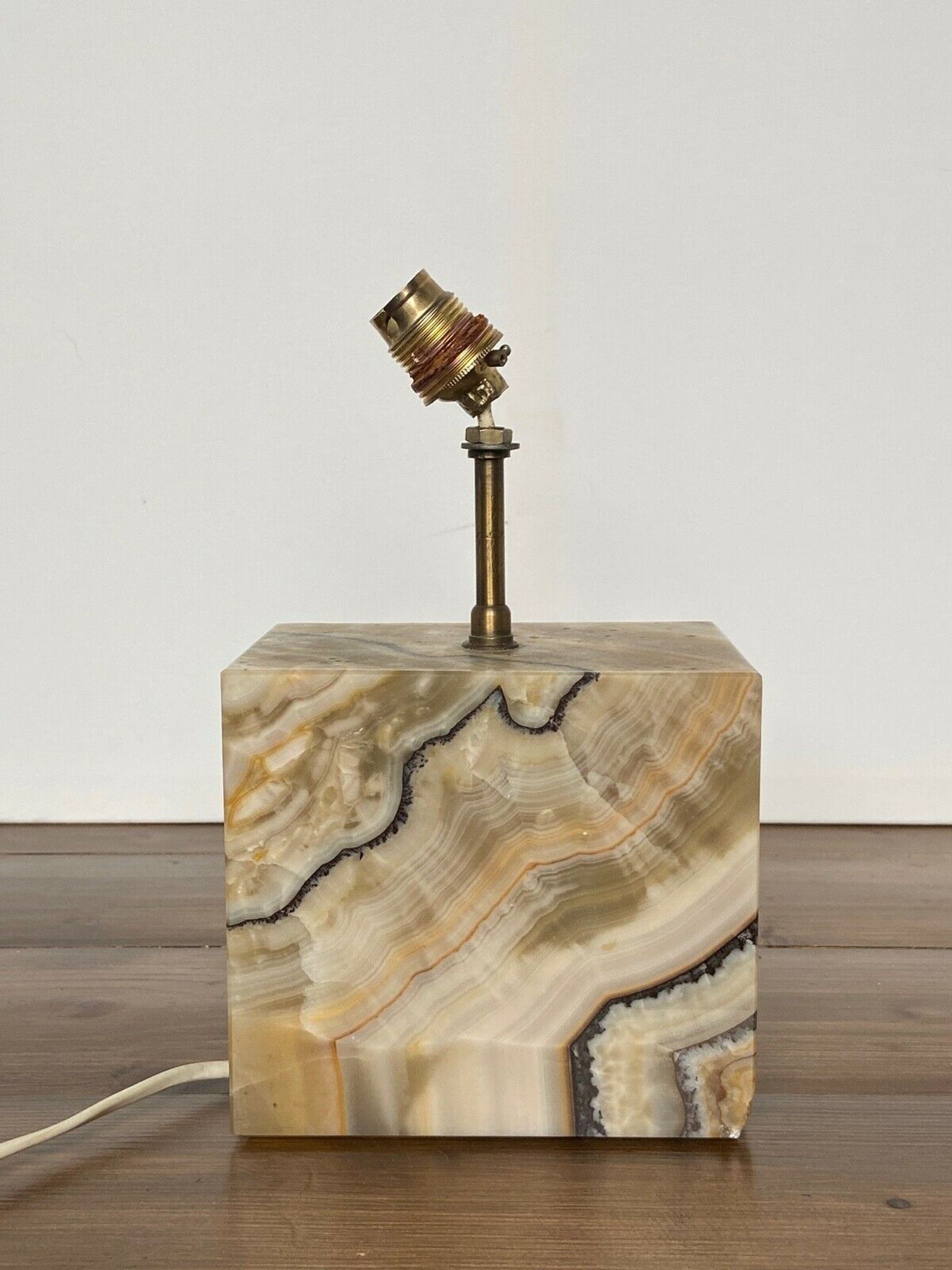 LAMP 1970 ON ONYX FOOT DESIGN FRENCH WORK MARMARA