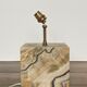 LAMP 1970 ON ONYX FOOT DESIGN FRENCH WORK MARMARA