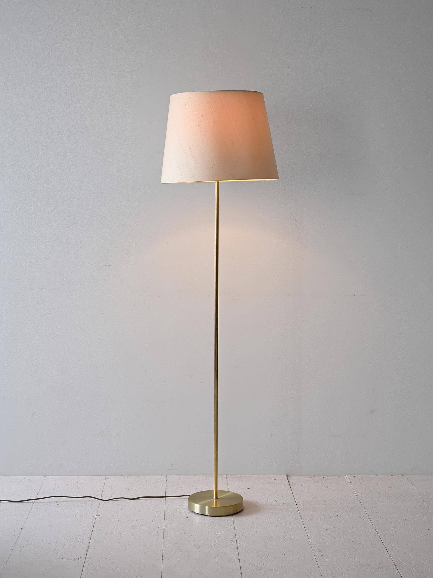 Scandinavian lamp with golden floor lamp