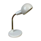 Flexible desk lamp metal white 70s/80s
