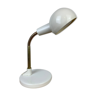 Lampe de bureau flexible métal blanc années 70/80