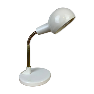 Flexible desk lamp metal white 70s/80s