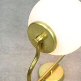 Vintage Italian Mid-century Brass and Opaline Wall Lamp