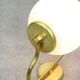 Vintage Italian Mid-century Brass and Opaline Wall Lamp
