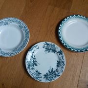 Assiettes Digoin, Moulin des Loups et Hamage, Saint Amand