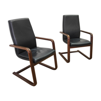 Set of two vintage armchairs Sitag 80s