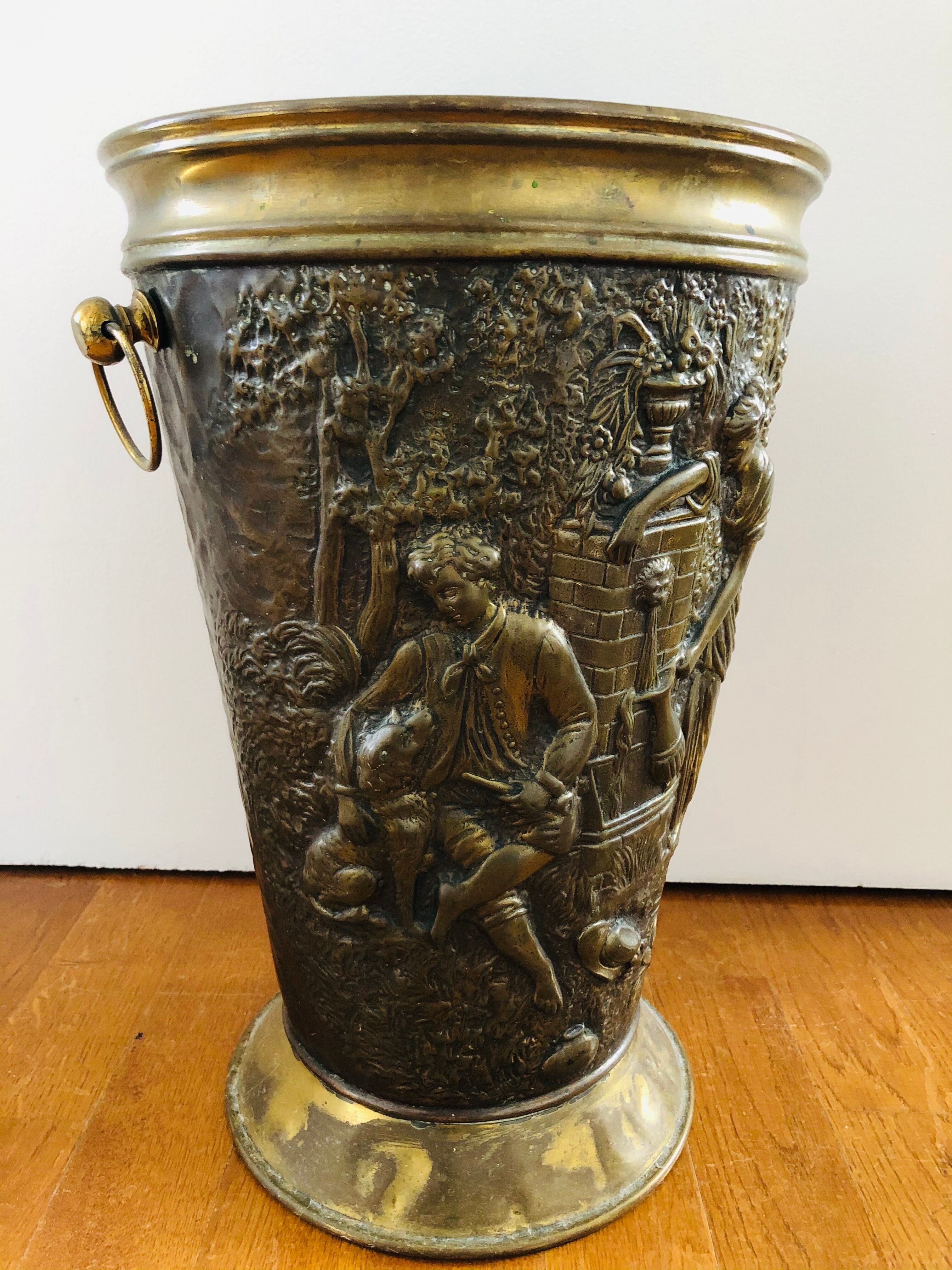 Copper umbrella door pushed back