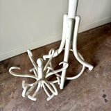 Parrot coat rack with 6 hooks in white curved beech