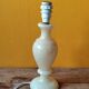 Old beige marbled stone lamp base - alabaster lamp