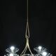 Extraordinary Art Deco Murano Glass and Bronze Chandelier by Barovier&Toso, 1950