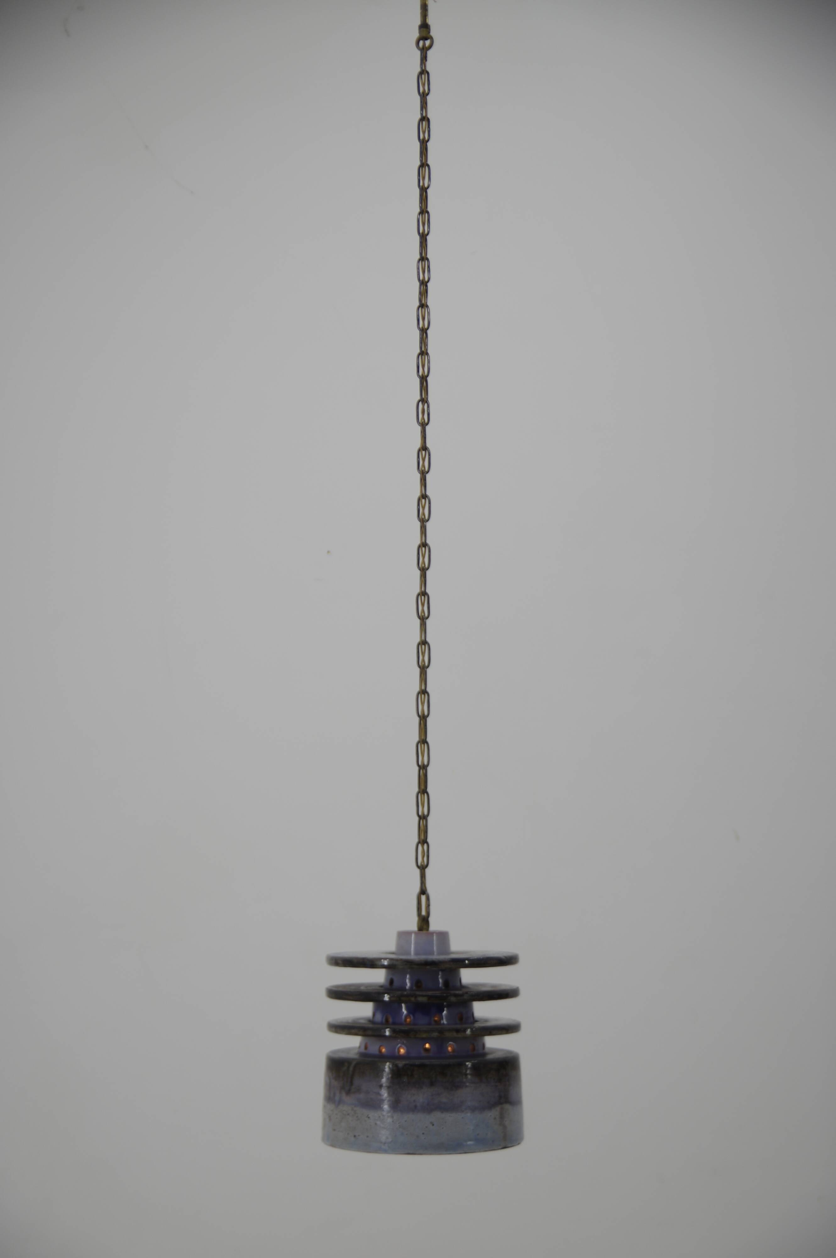 Ceramic Pendant Lamp by Jette Helleroe for Axella, Denmark