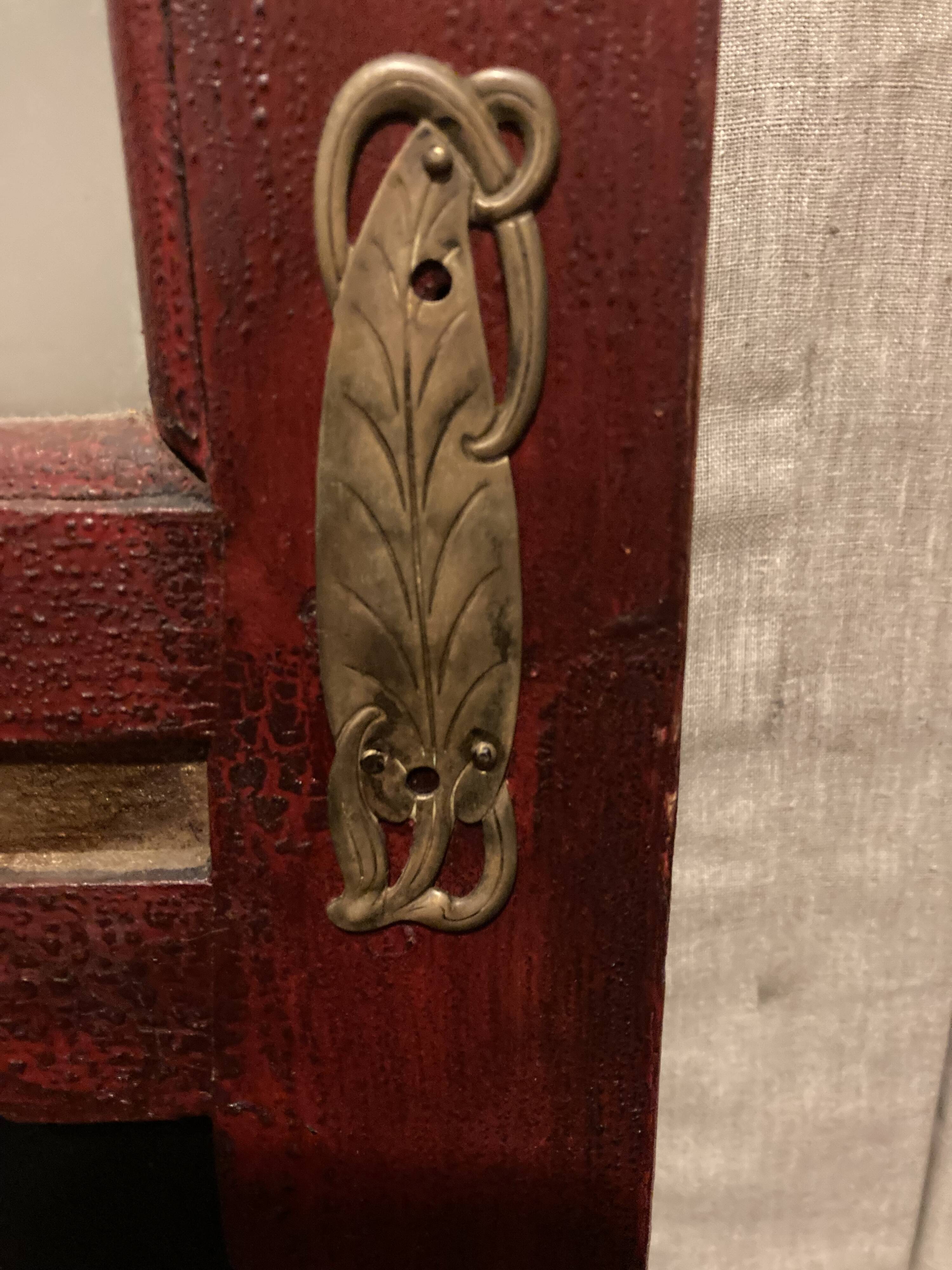 art nouveau smoking cabinet door set