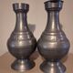 Large vintage pewter jugs
