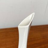 White sculptural German vase from the mid-century by Peter Müller for Sgrafo Modern, 1960s.