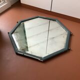 Large old octagonal beveled mirror