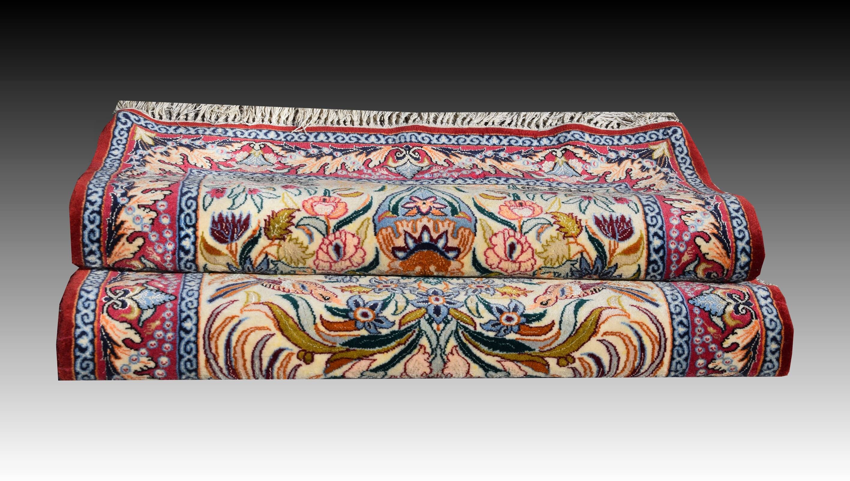 Oriental Rug Iran Isfahan 0.74X 1.08 M - Wool and Silk