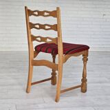 1970s, set 6 pcs of Danish dinning chairs, original good condition, furniture wool.