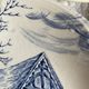 7 flat plates in earthenware by gien ludlow blue hunting decor year 70