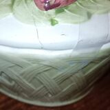 Basket / vegetable dish in Barbotine