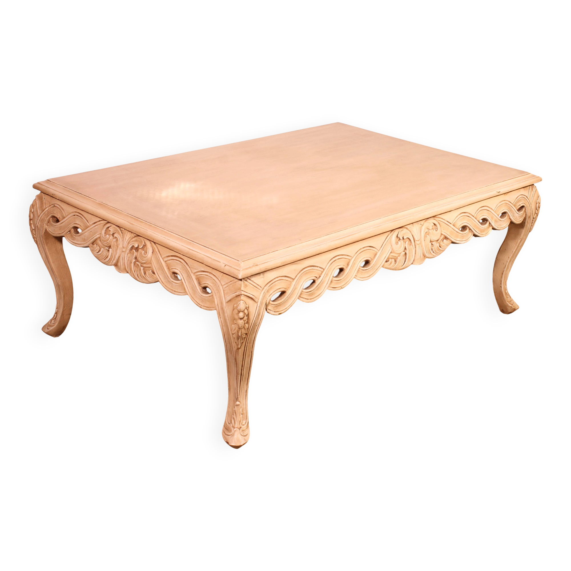 polychrome wooden coffee table