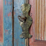 Swedish Gustavian Folk Art Painted Corner Cabinet / Cupboard