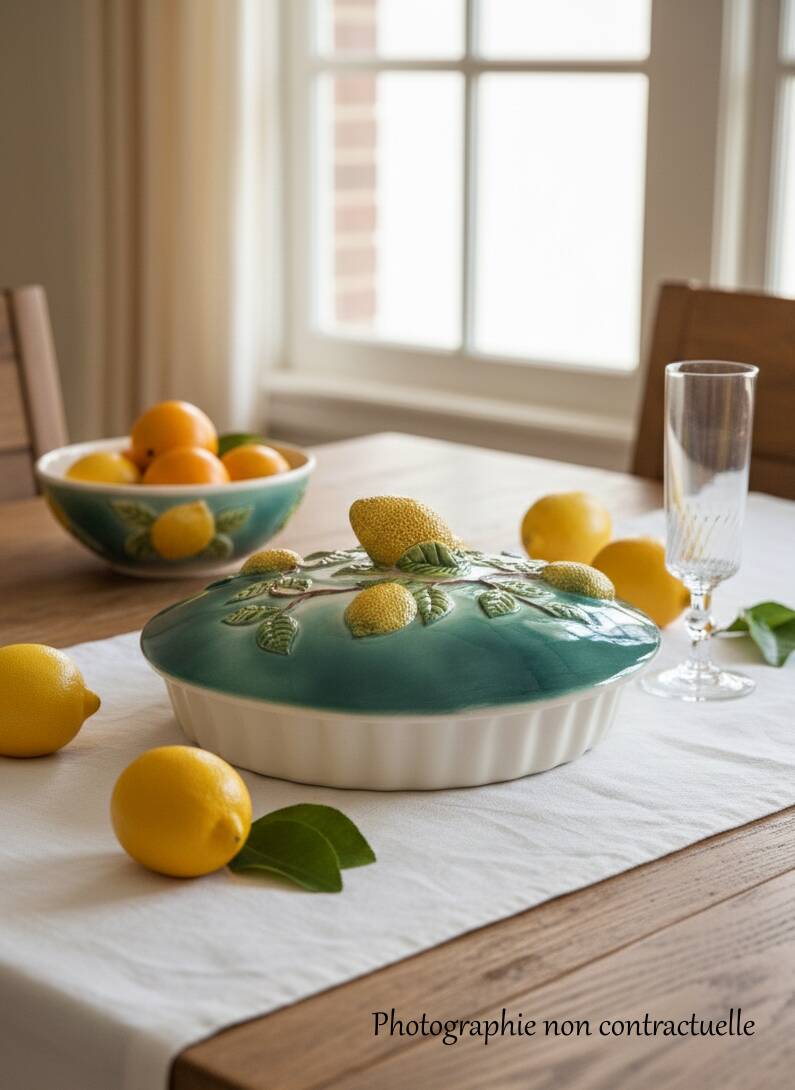 Slip-covered dish