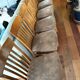 Set of 6 vintage retro chairs – new suede-look seats in old style.