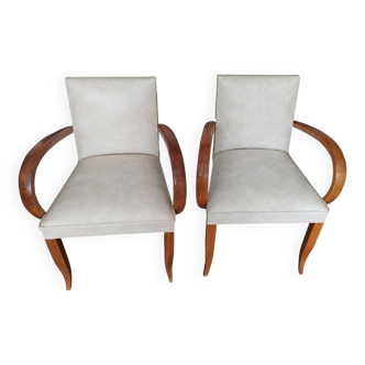 Vintage faux leather bridge chair