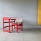 Vintage chair and children's desk, german 80s