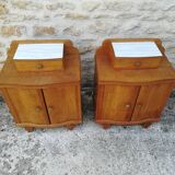 Massive chene and formica bedsides