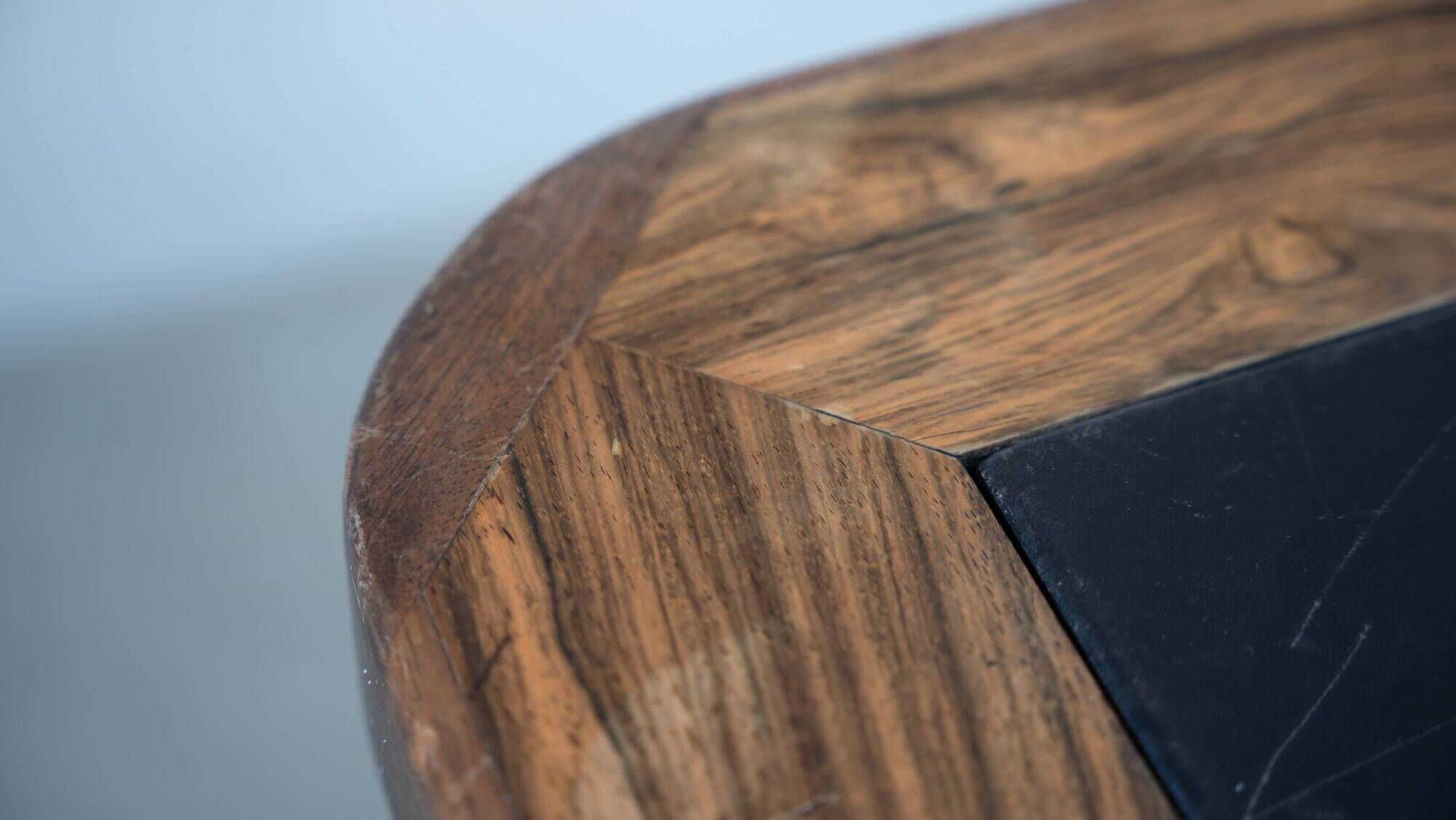 Bureau danois avec dessus en cuir