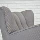1950s, Danish armchair, furniture fabric, carved oak wood.
