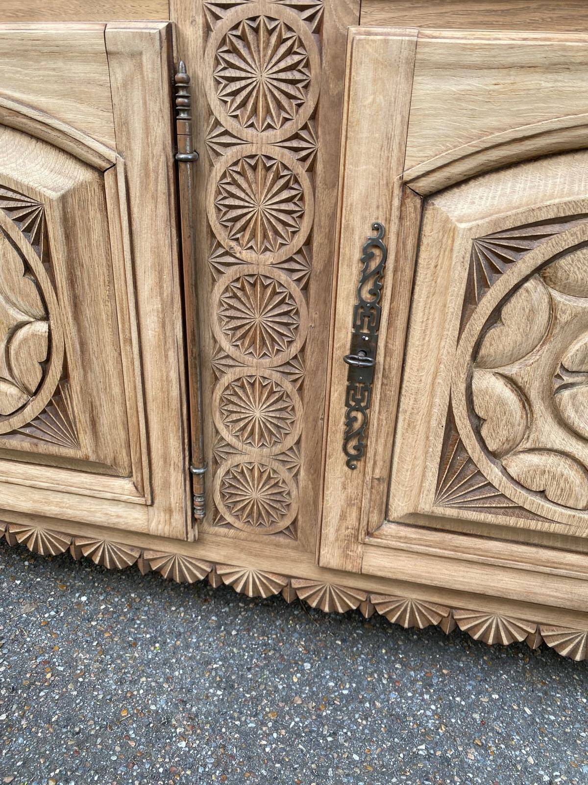 Breton buffet enfilade Art Deco 215cm 19th century