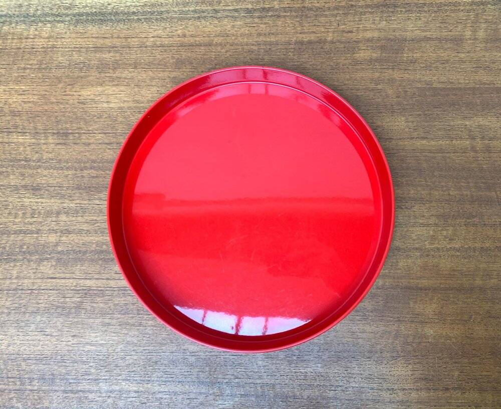 Vintage Space Age Red Tray from Boltze Design, 1970s