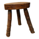 Small Vintage Tripod Plant Stool Brutalist Modernist Design Oak?