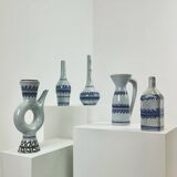 Set of 5 ceramic bottles by Roger Capron, Vallauris, circa 1960