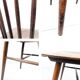 Chaise vintage en bois avec dossier à barreaux, style classique rustique 60