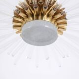 Radiant glass tube chandelier. Contemporary design.