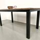 Solid oak dining table from the 70s with metal legs