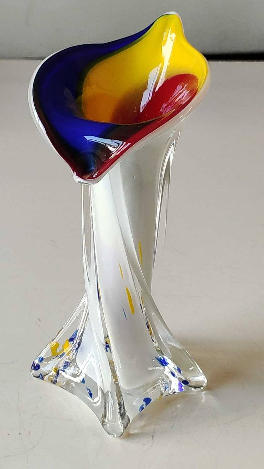 Jack in the Pulpit/Murano Soliflore Vase. Blown glass. Height 19 cm