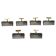 Six Italian wall sconces in brass and metal from the mid-20th century.