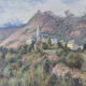 Vicente Gomez Fuste - Post Impressionist Village and Mountains