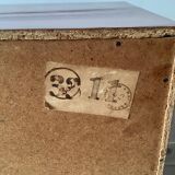 Teak veneer chest of drawers